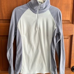 Columbia women’s size small lightweight fleece. Color bluish purplish grey